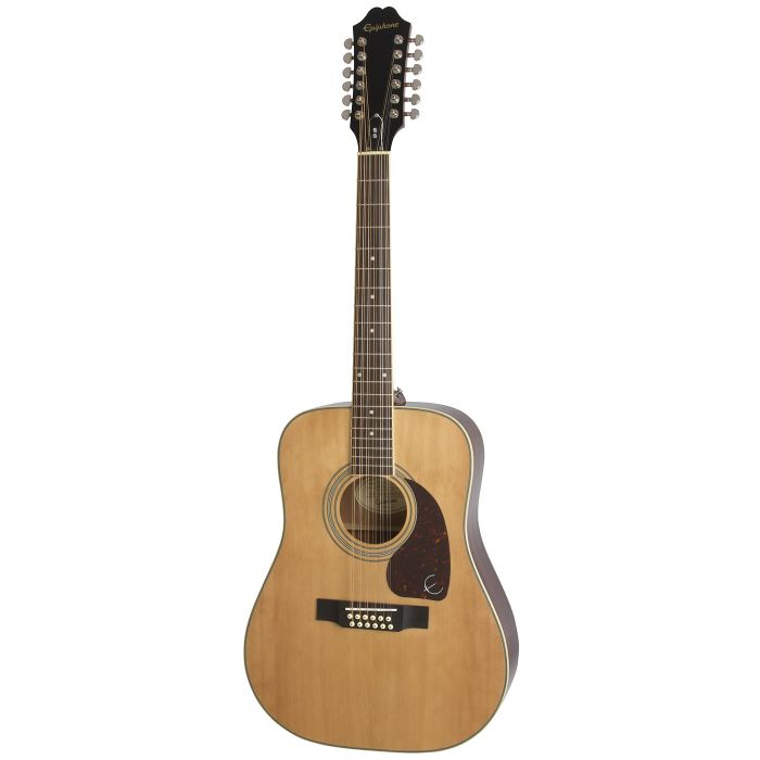 Epiphone DR-212 12-String Acoustic Guitar, Natural front view