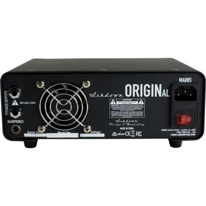 Ashdown OriginAL 300 Watt Bass Amplifier Head Rear