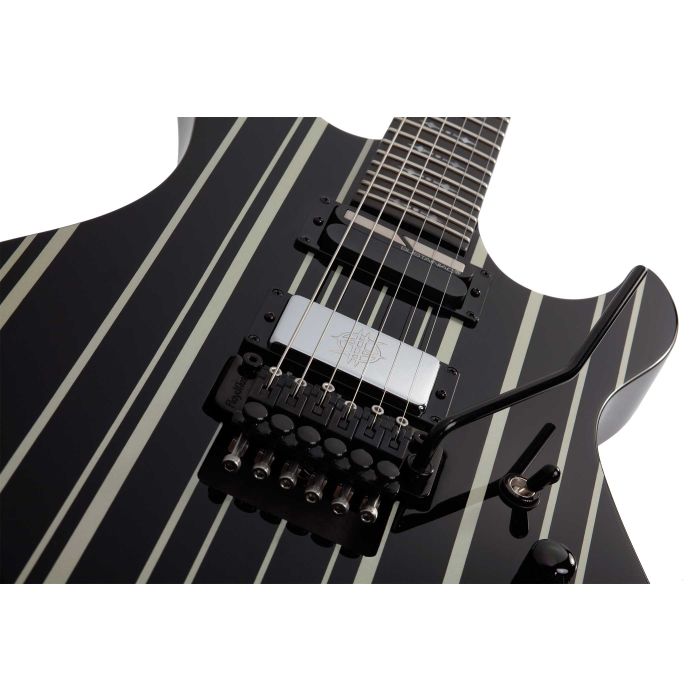 Schecter Synyster Custom-S in Black and Silver Synyster Gates Custom Pickup and Sustainiac