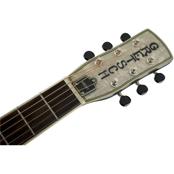 Grestch G9241 Alligator Round Neck Electro-Acoustic Resonator Guitar Padauk Headstock