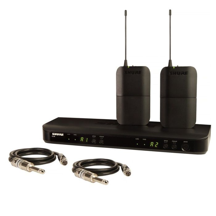 Full view of a Shure BLX188UK Dual Bodypack Wireless Instrument System