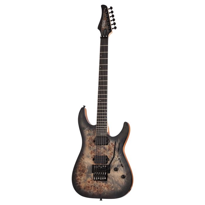 Schecter C-6 FR Pro Electric Guitar in Charcoal Burst with Floyd Rose