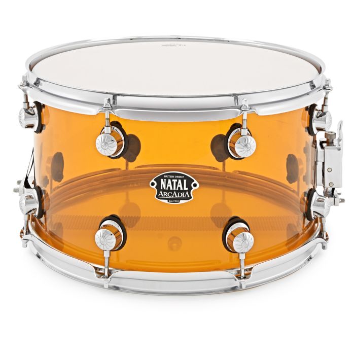 Natal Arcadia Acrylic Transparent Orange 14" x 8"  Snare Drum