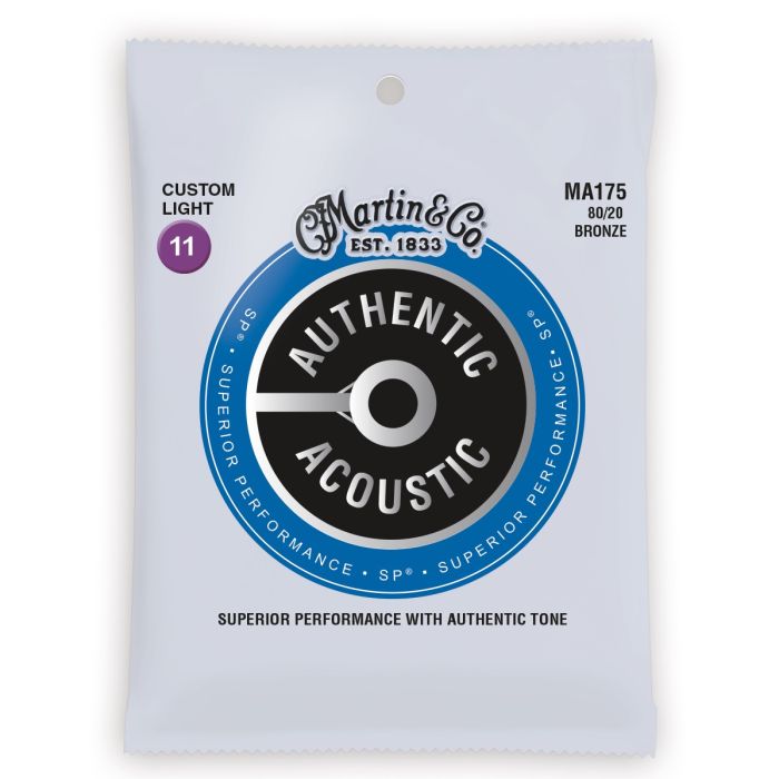 Martin Authentic Acoustic SP 80/20 Bronze Custom Light Guitar Strings