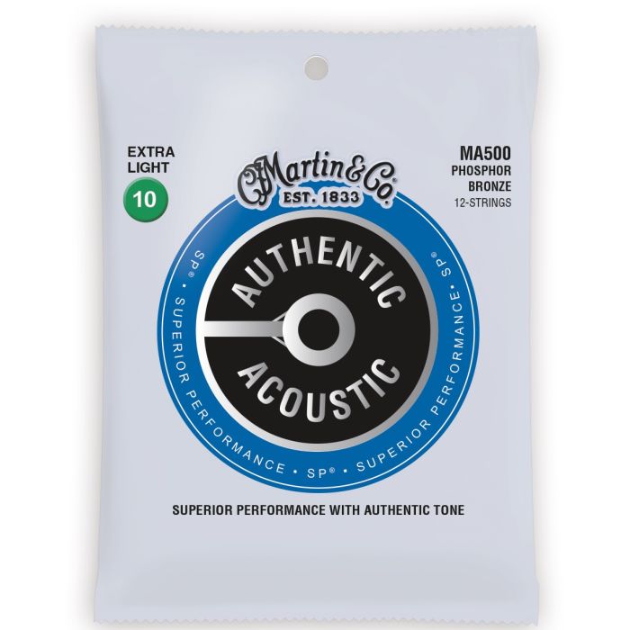 Martin Authentic Acoustic SP Phosphor Bronze Extra Light 12 String Guitar Strings