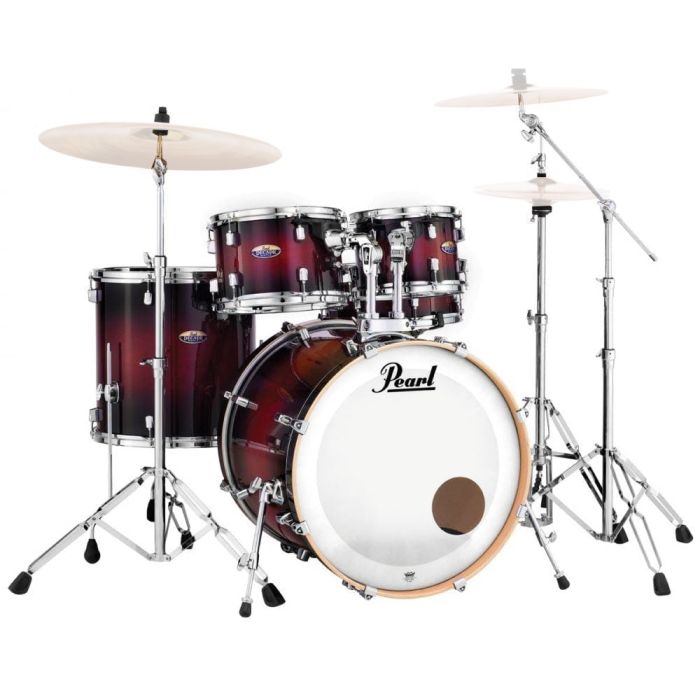 Pearl Decade Maple 5 Piece Gloss Deep Red Burst Drum Kit