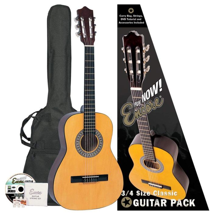Starter Pack Accessoires Guitare Classique 3/4 Pack guitare