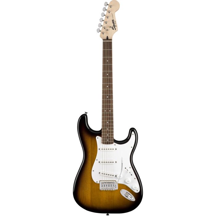 Squier Stratocaster Electric Guitar Starter Pack Brown Sunburst Front