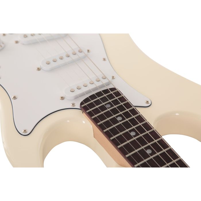 EastCoast GS100 Electric Guitar in Arctic White Top