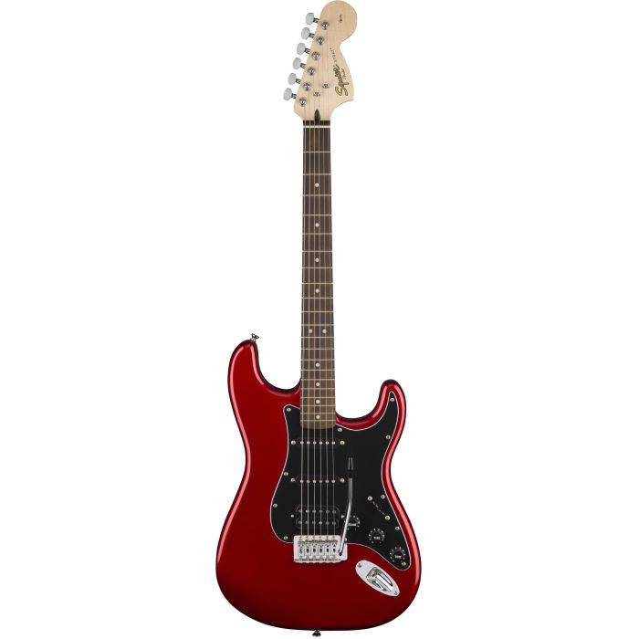 Squier Affinity Series Stratocaster HSS Pack LFb Candy Apple Red guitar front