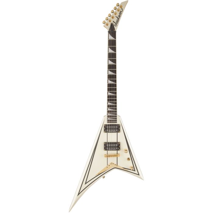 Jackson RRT-3 Rhoads Hardtail Ivory with Black Pin Stripes front