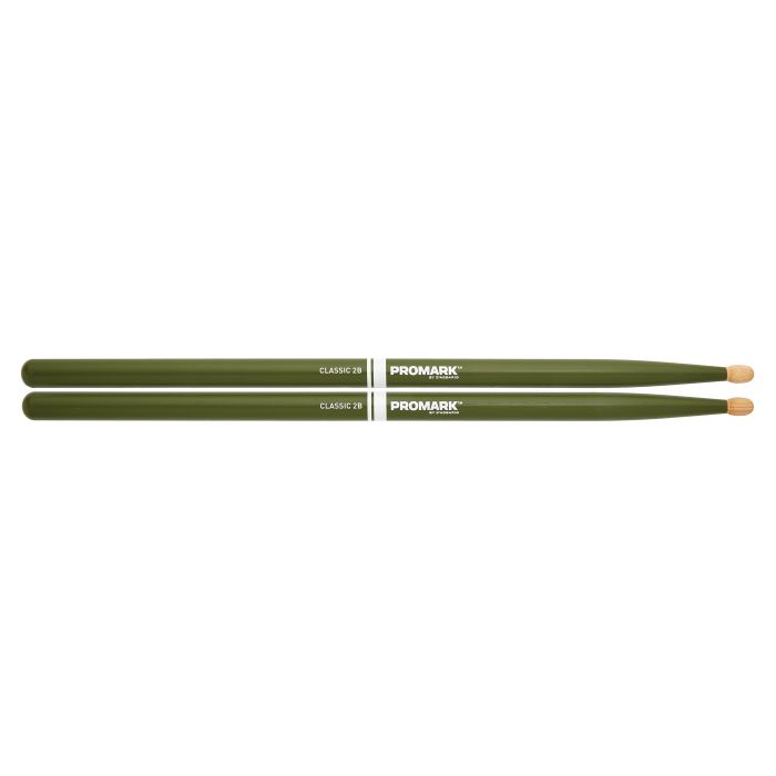 Promark Painted Classic 2B Green Drumsticks