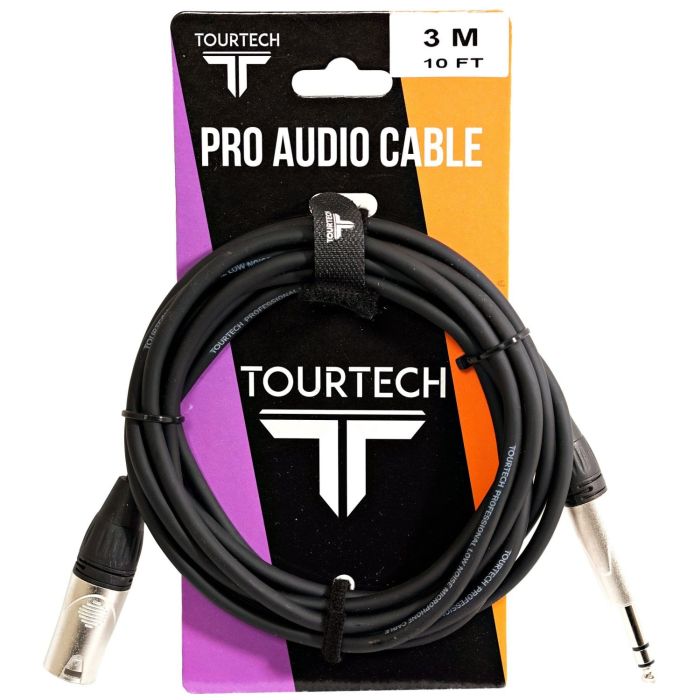 TOURTECH 10ft Jack to XLR Audio Cable Packaging