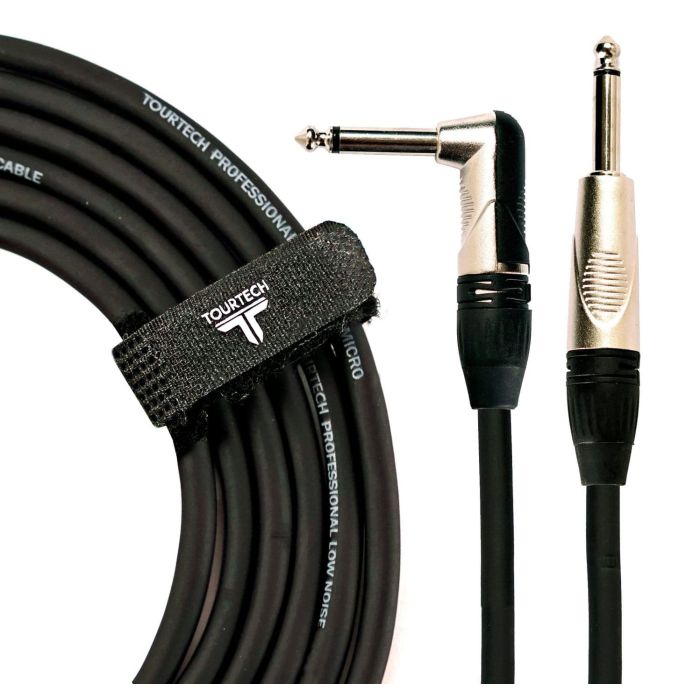 TOURTECH 10ft N-Series Angled Jack to Jack Instrument Cable