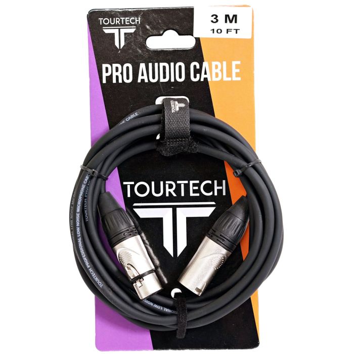 TOURTECH 10ft N-Series XLR to XLR Microphone Cable Packaging