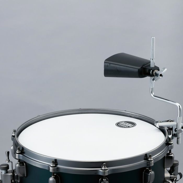 Tama Hoop Grip and Z-Rod Cowbell Attachment In Use