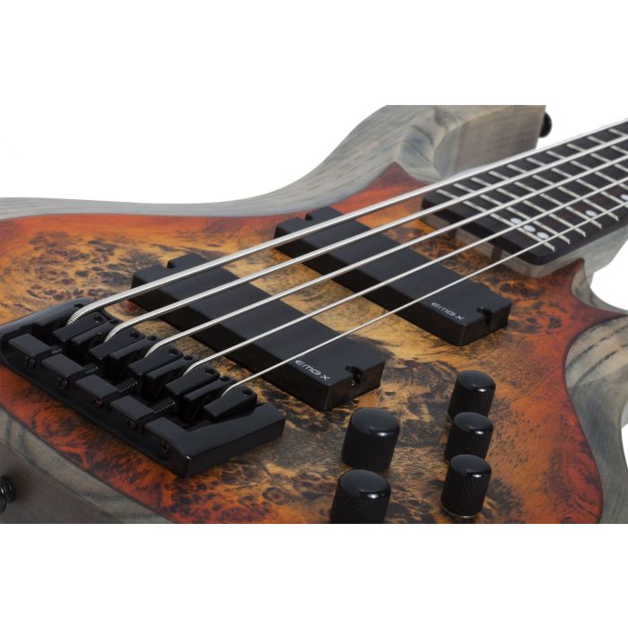 Schecter Riot-5 Inferno Burst Bass Guitar 5-String Bass