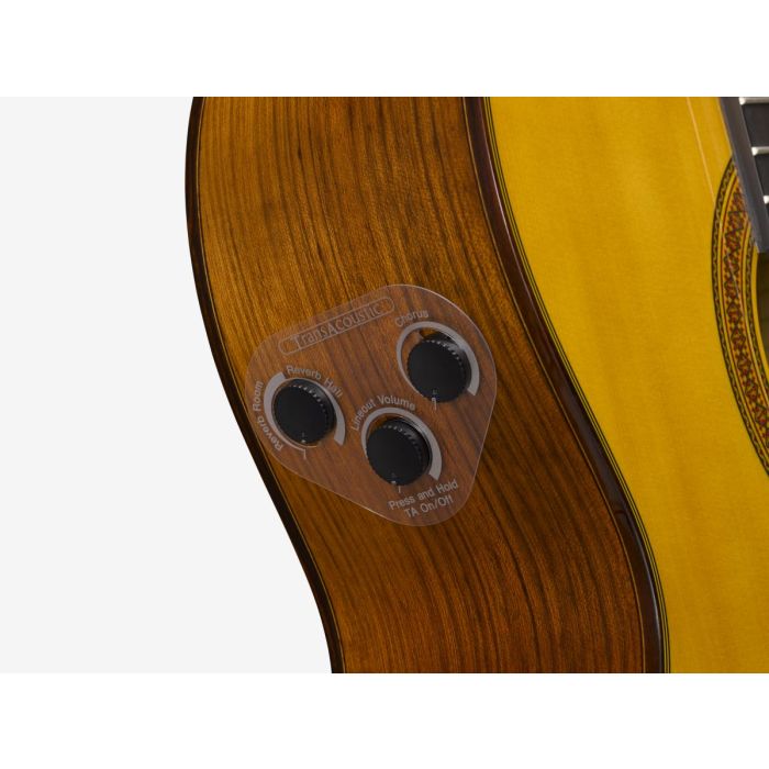 Yamaha CG-TA TransAcoustic Classical Guitar Controls