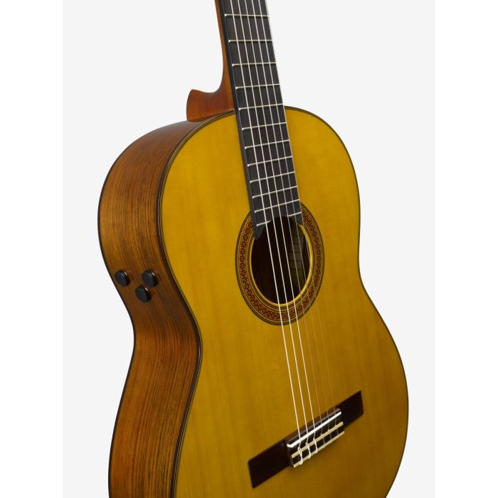 Yamaha CG-TA TransAcoustic Classical Guitar Angle