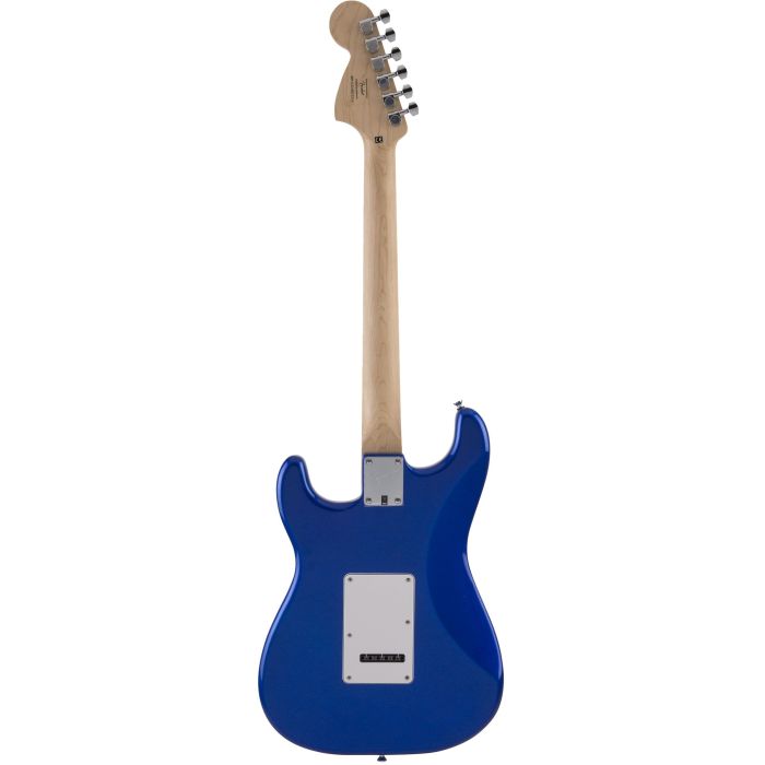 Rear of Blue Squier Affinity Stratocaster Guitar