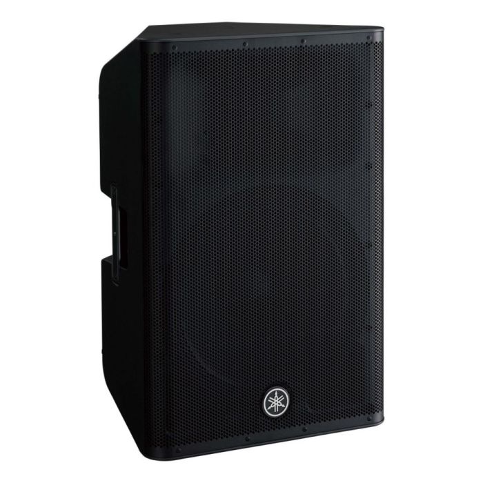 Front right-angled view of a DXR15 MKII Active loudspeaker from Yamaha