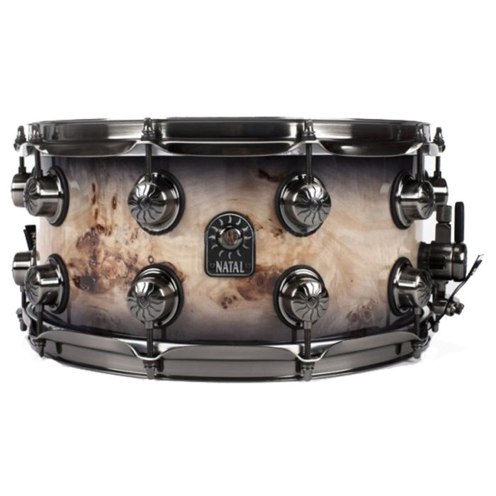 Natal Mappa Burl 14 x 7" Snare Drum in Smoked Gloss Finish