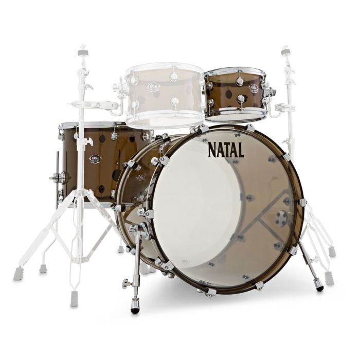 Natal Arcadia Acrylic 3 Piece Shell Pack in Transparent Grey