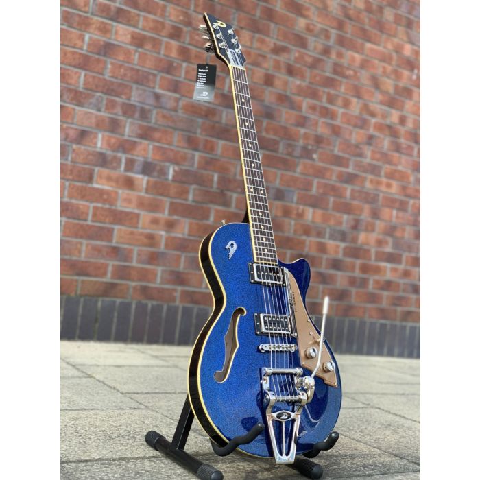 Duesenberg Starplayer TV Electric Guitar Blue Sparkle Angle