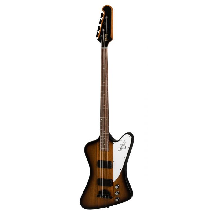 Front image of a Gibson 2019 Thunderbird bass guitar in a Tobacco Burst finish