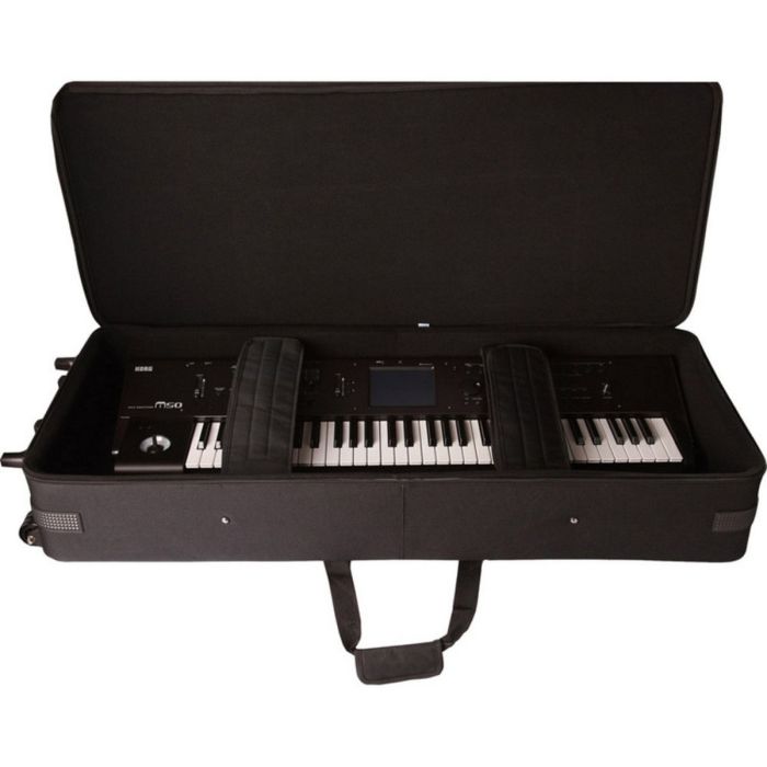 Frontal image of an open Gator GK-88 SLIM rigid keyboard case