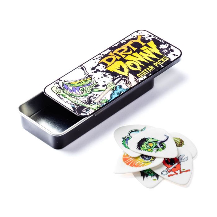 Jim Dunlop Dirty Donny 1 Blackline Art Picks and open tin