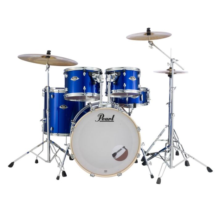Pearl Export High Voltage Blue 5-Piece Shell Pack with Hardware and Cymbals