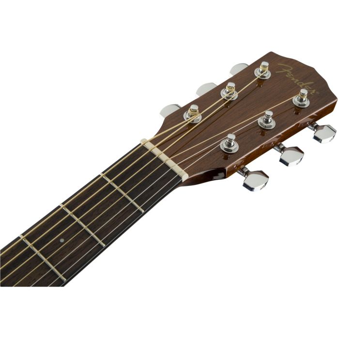 Headstock and Walnut Fretboard of Fender CD-60 Dread V3 DS Acoustic Guitar