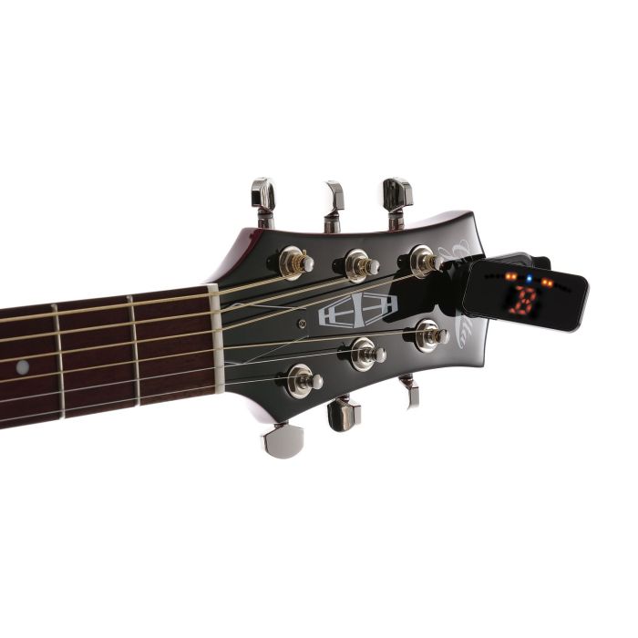 Korg Pitchclip 2+ Clip-On Tuner On Headstock