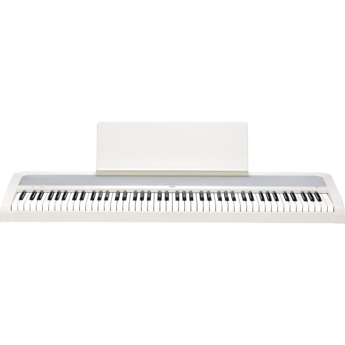 Frontal View of Korg B2 Digital Piano White with Music Rest