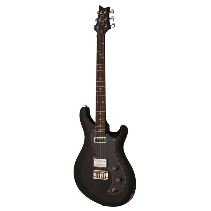 Front right angled view of a PRS S2 Vela Satin Electric Guitar Charcoal