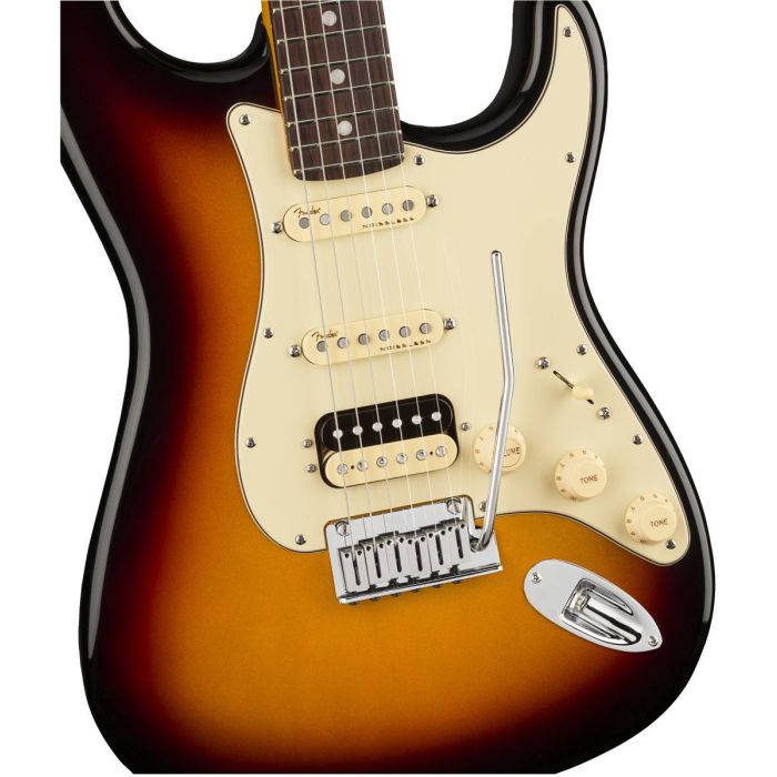 Fender American Ultra Stratocaster HSS RW Ultraburst Body Detail