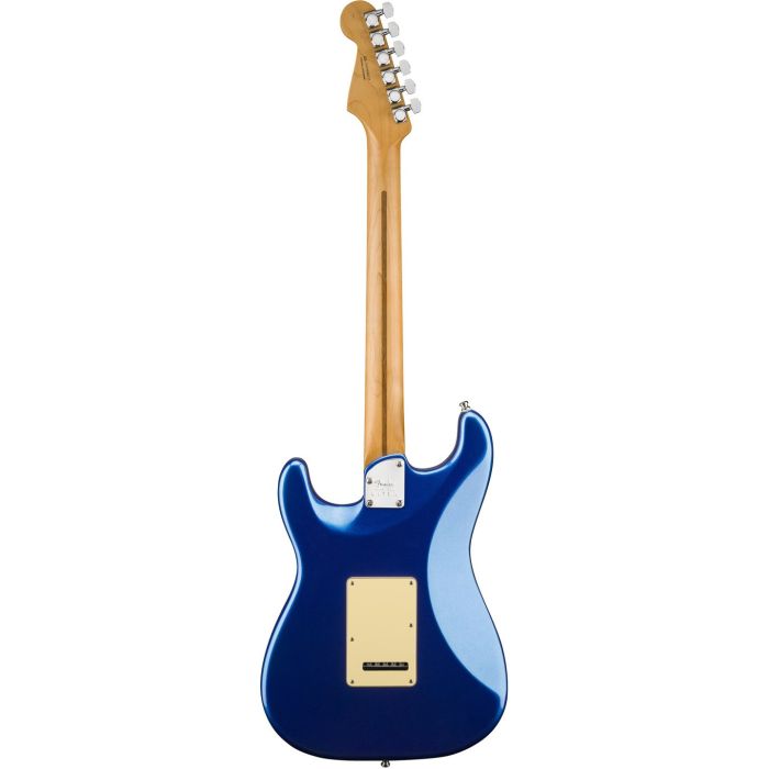 Rear View of Fender American Ultra Stratocaster MN Cobra Blue