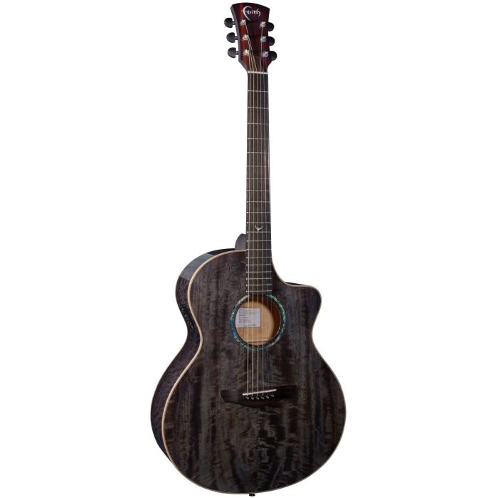 Full front view of a Faith Neptune Moondust Grey Cutaway Electro Acoustic guitar