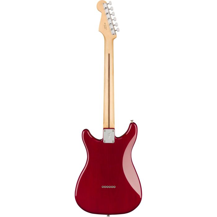 Back of Fender Player Lead II Electric Guitar Crimson Red Transparent