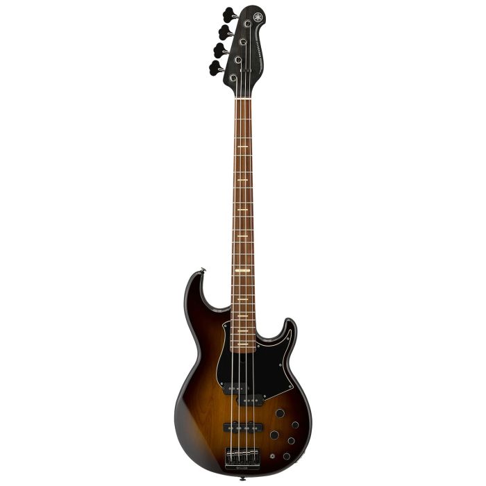 Full frontal view of a Yamaha BB 734A Electric Bass, Dark Coffee Sunburst