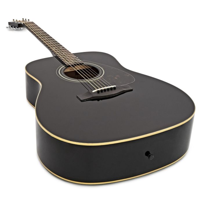 Yamaha F370 Acoustic Guitar Black Body and Neck Detail