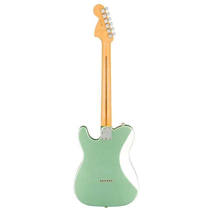 Full rear view of a Fender American Professional II Telecaster Deluxe, Mystic Surf Green
