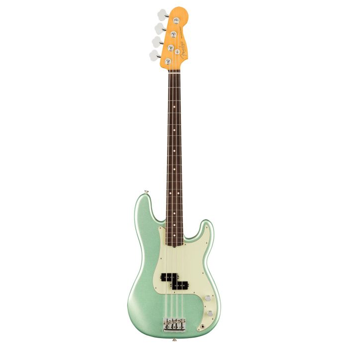 Full frontal view of a Fender American Professional II Precision Bass RW, Mystic Surf Green