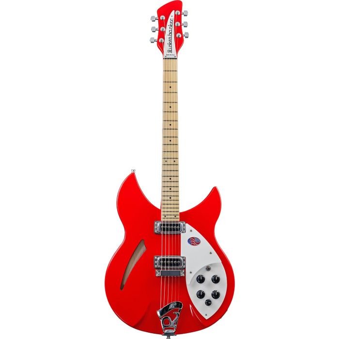 Rickenbacker Ltd Edition 330 Pillarbox Red Electric Guitar seen from the front