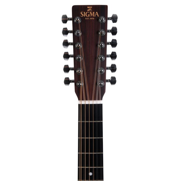 Sigma SE Series DM12E 12 String Electro Acoustic 3, headstock closeup