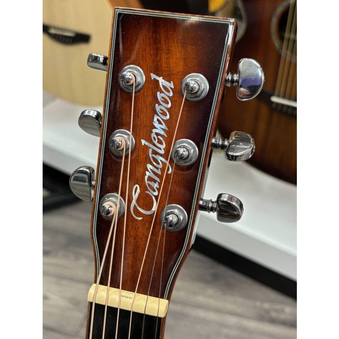 Pre-Owned Taylor GS Mini-e Koa Electro-Acoustic  headstock front