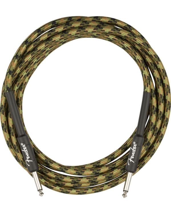 Fender Professional Series 18.6' Instrument Cable, Woodland Camo