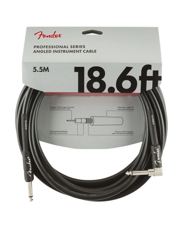 Fender Professional Series Instrument Cable Straight/Angle 18.6 Black