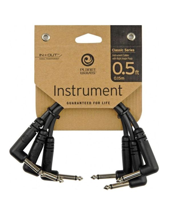 D'Addario Classic Series Patch Cable 3-pack 6 Inch